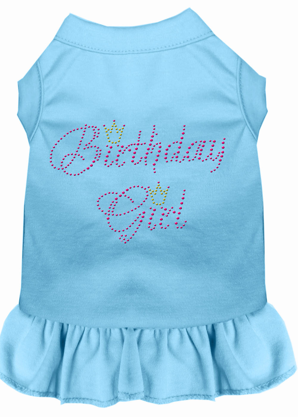Birthday Girl Rhinestone Dress Baby Blue Med